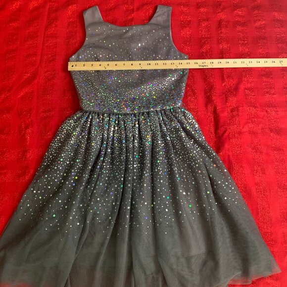 H&M Sequin Fully Lined Purple Cocktail Dress Size 12-13 Youth - Picture 4 of 6